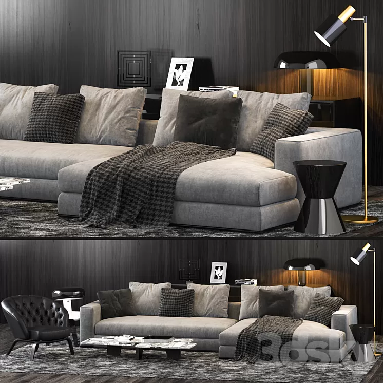 Minotti Hamilton Sofa 3D Model