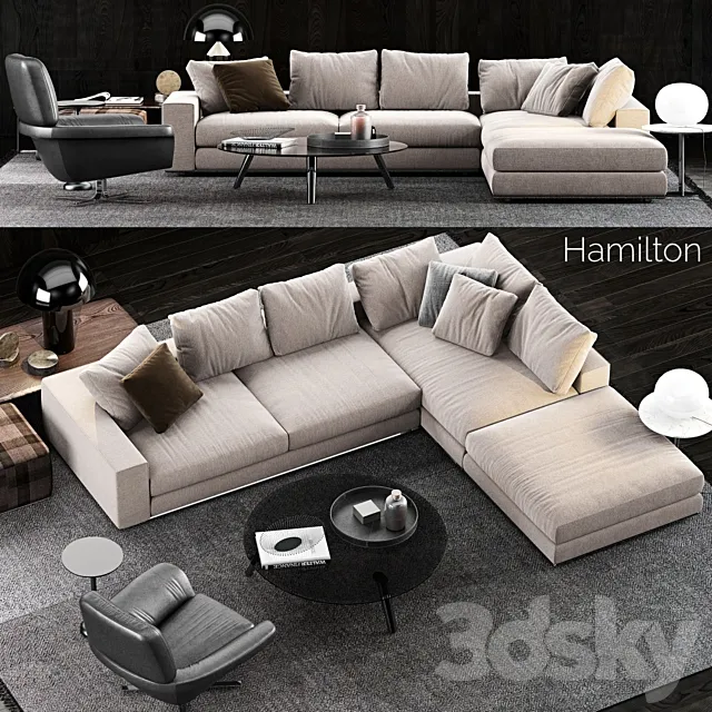 Minotti Hamilton Sofa 3DModel