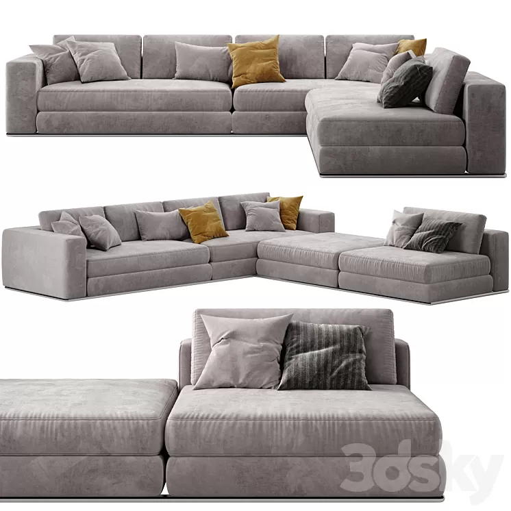 Minotti Hamilton Sofa Opcion B 3D Model