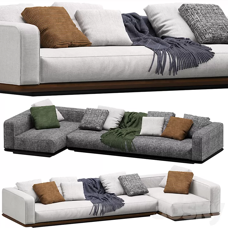 Minotti Horizonte Modular Sofa 06 3D Model Free