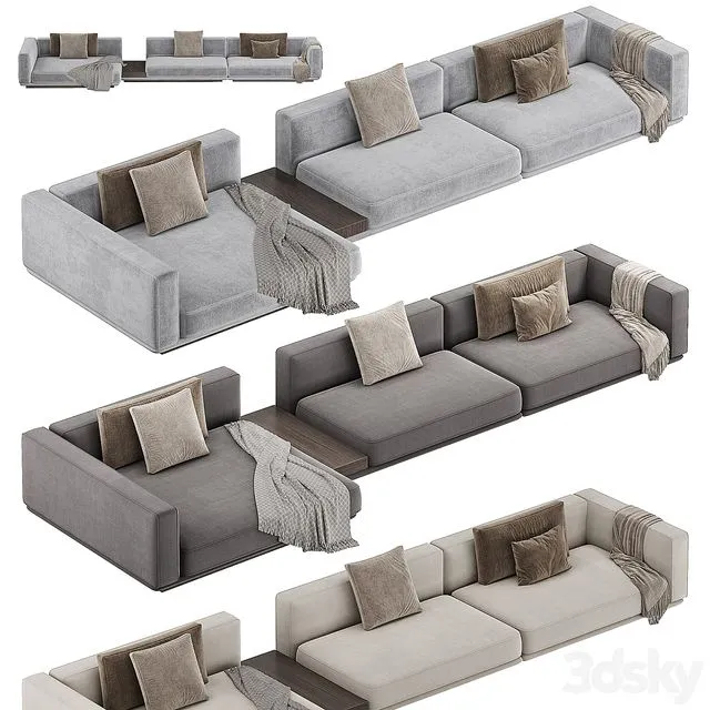Minotti Horizonte Sofa 2 3D Model