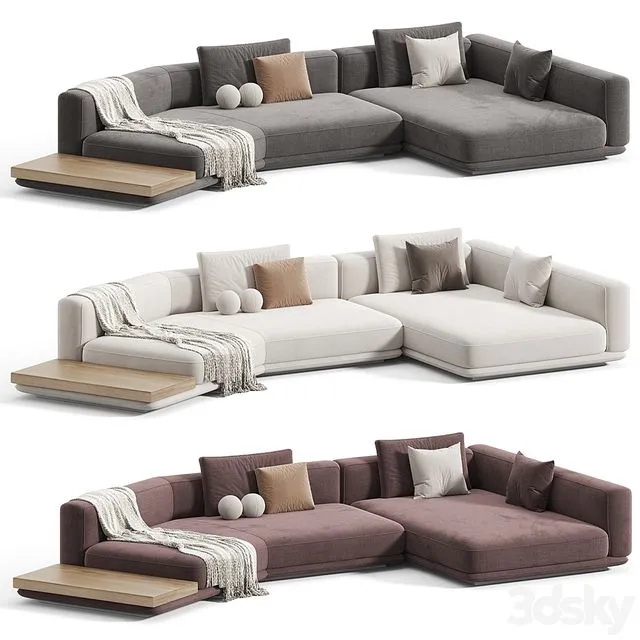 Minotti Horizonte Sofa 3 3D Model