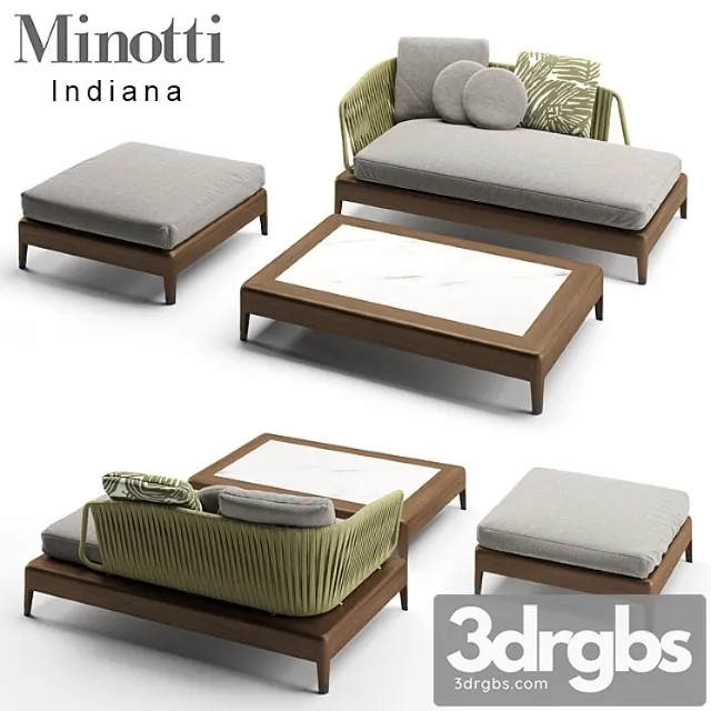 Minotti Indiana 3D Model Free