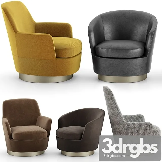 Minotti jacques armchairs 3D Model Free