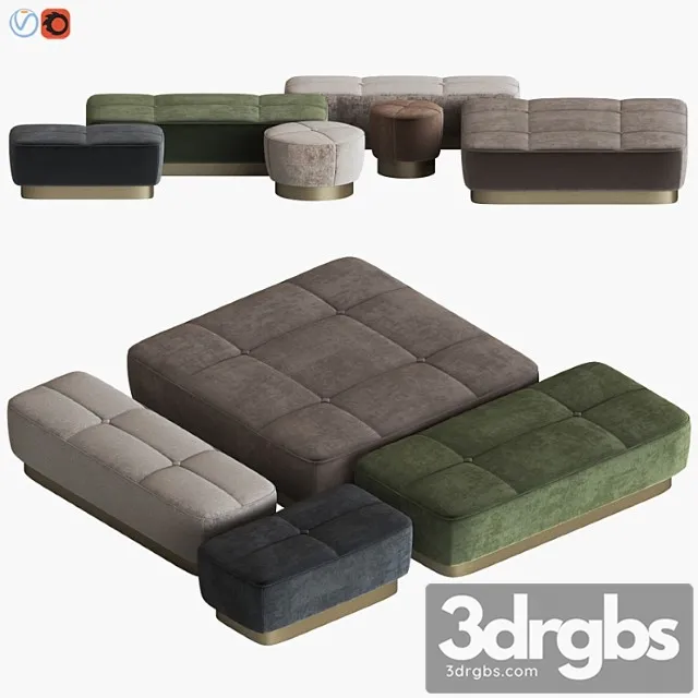 Minotti Jacques Pouf Set Free Download