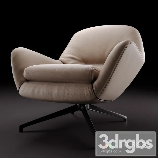 Minotti jensen Armchair 04 3D Model Free