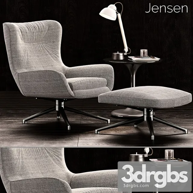 Minotti Jensen Armchair 4 3D Model Free