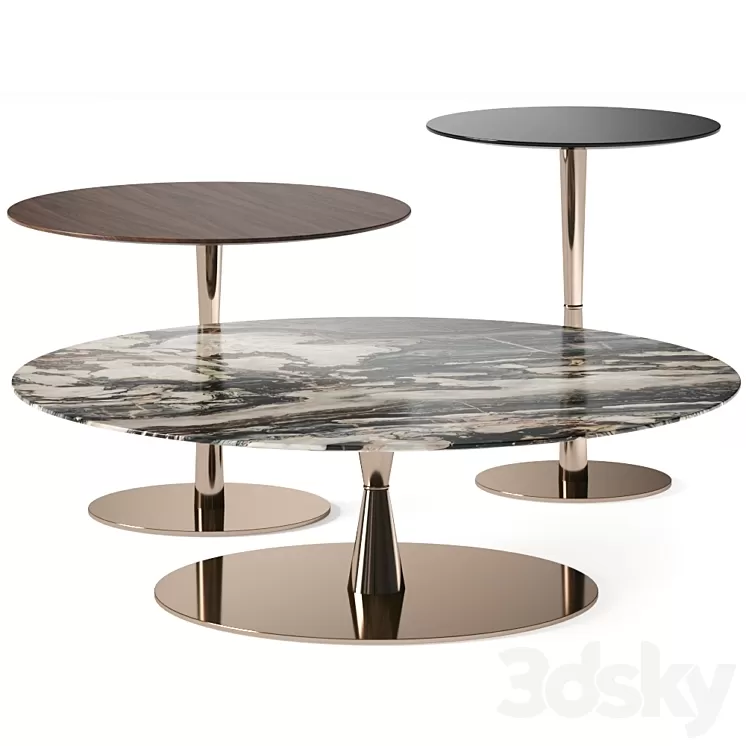 Minotti Jigger Coffee Tables 3D Model