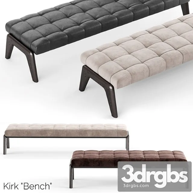 Minotti kirk bench 2 3D Model Free