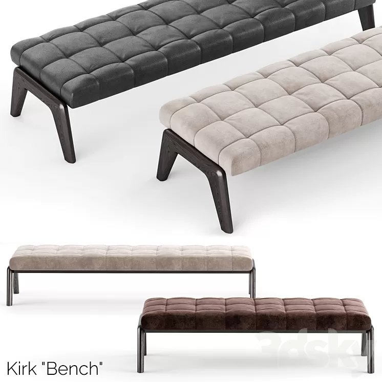 Minotti Kirk Bench 3D Model