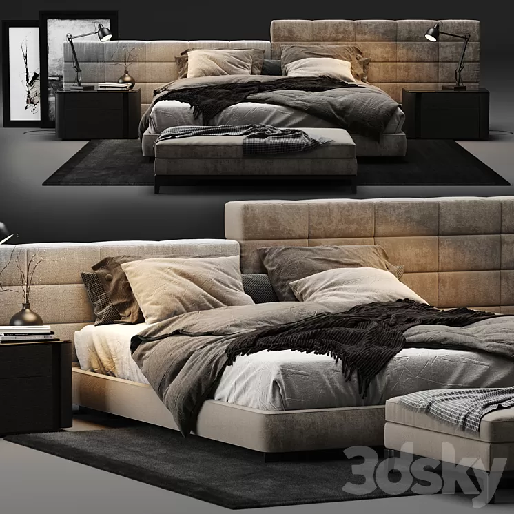 Minotti - Lawrence Bed 3D Model