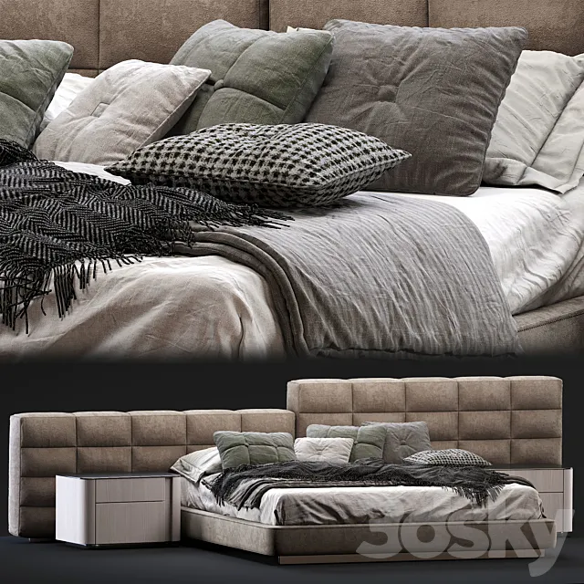 Minotti - Lawrence Bed 3D Model
