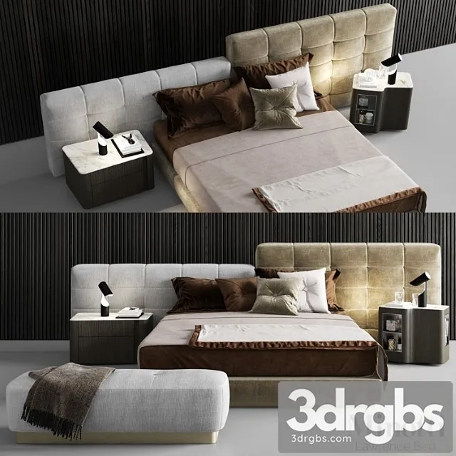 Minotti Lawrence Bed 3D Model Free