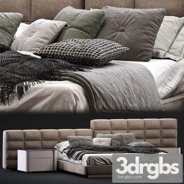 Minotti - lawrence bed_3 2 3D Model Free