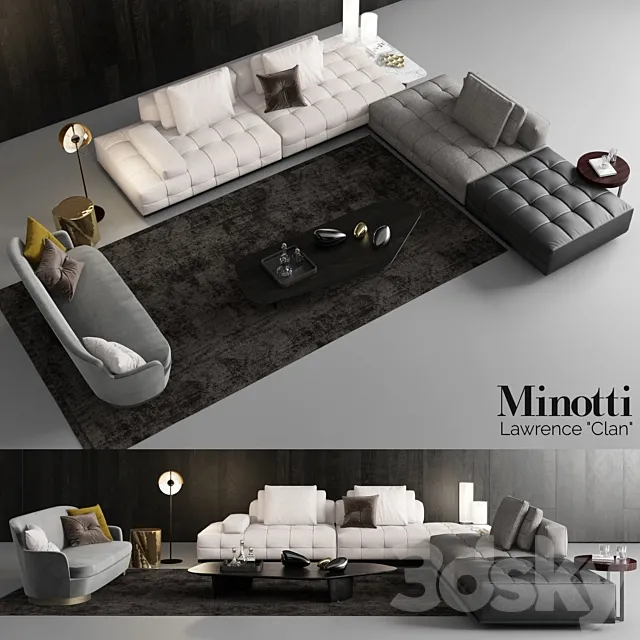 Minotti Lawrence Clan Seating 3 3DModel