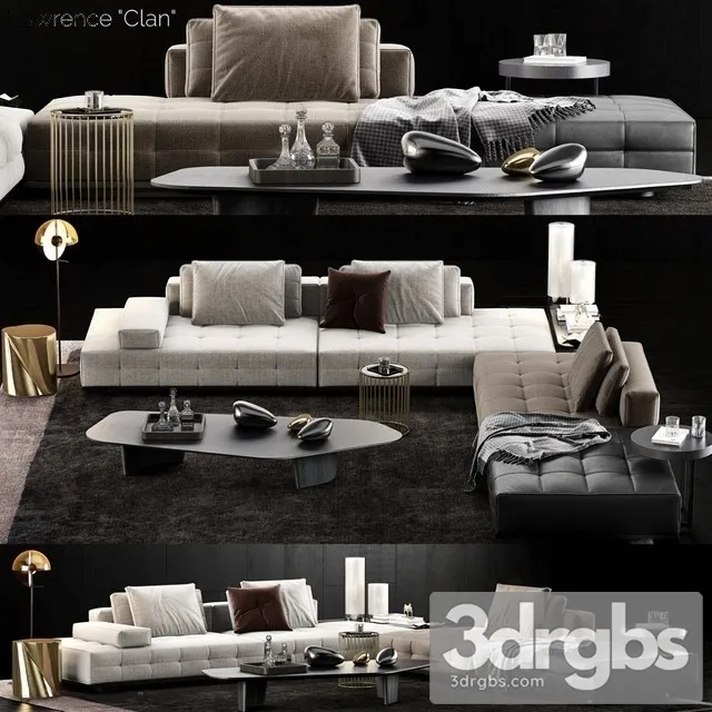 Minotti Lawrence Clan Seating 3D Model Free