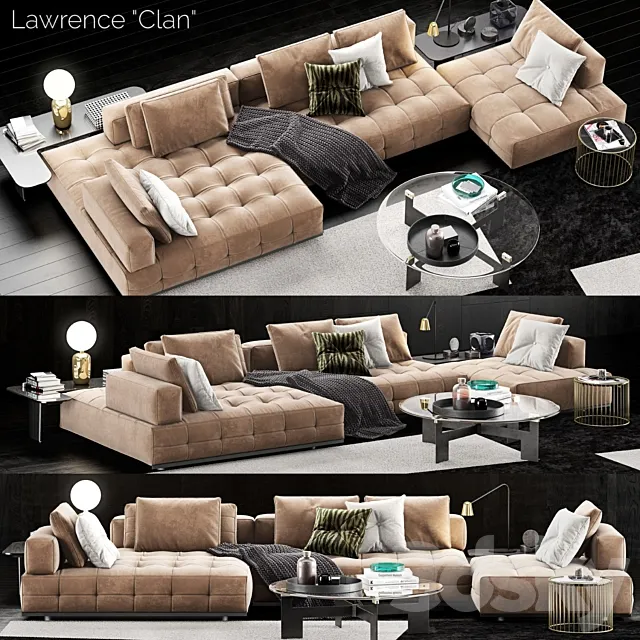 Minotti Lawrence Clan Sofa 3DModel