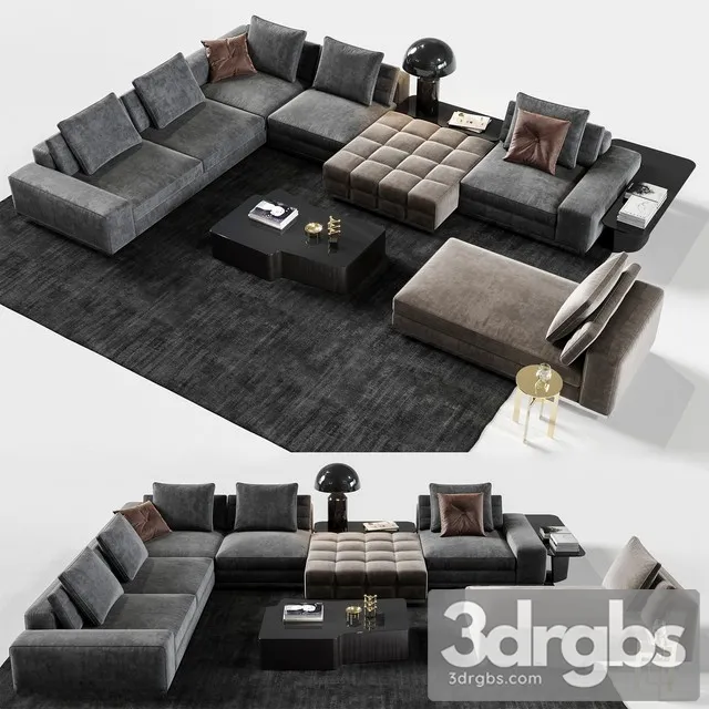 Minotti Lawrence Set 3D Model Free