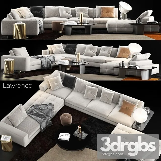 Minotti Lawrence Sofa 01 3D Model Free