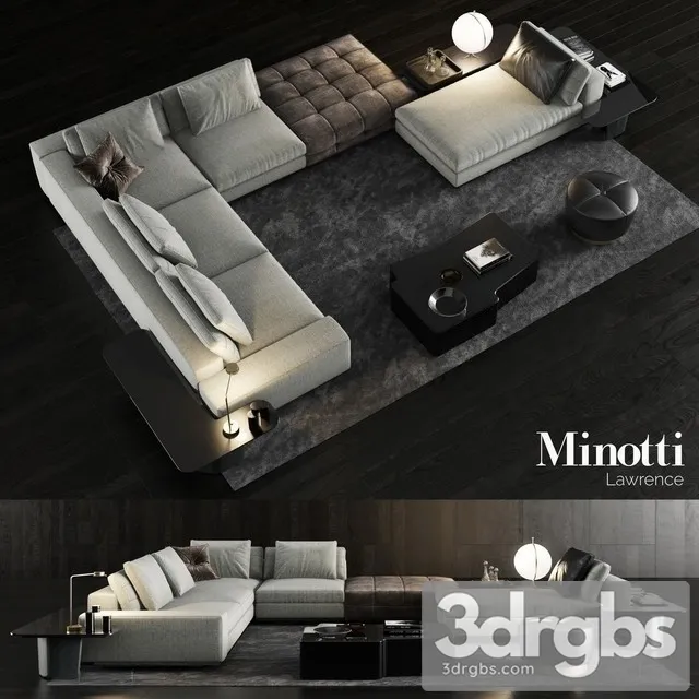 Minotti Lawrence Sofa 02 3D Model Free