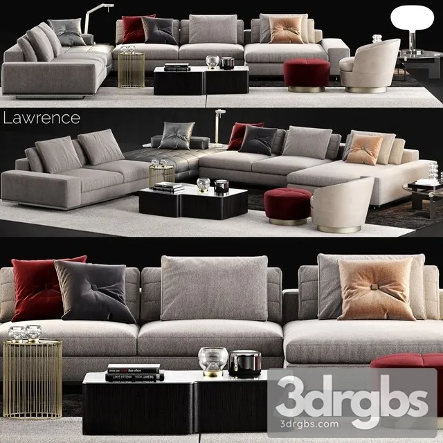 Minotti Lawrence Sofa  02 3D Model Free