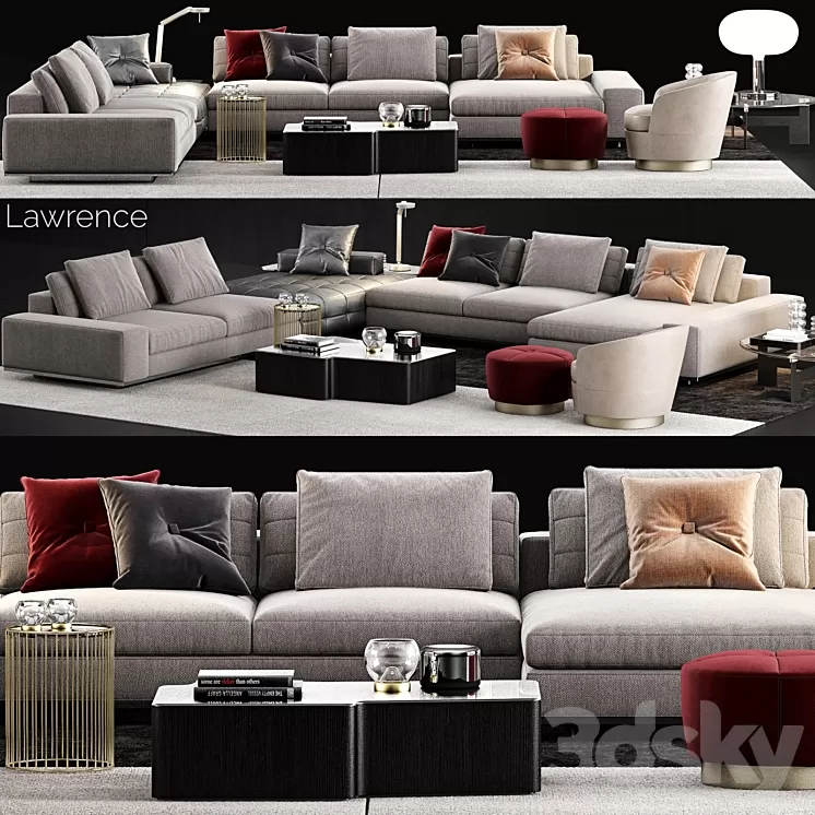 Minotti Lawrence Sofa 3D Model
