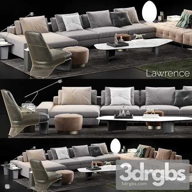 Minotti Lawrence Sofa 3D Model Free