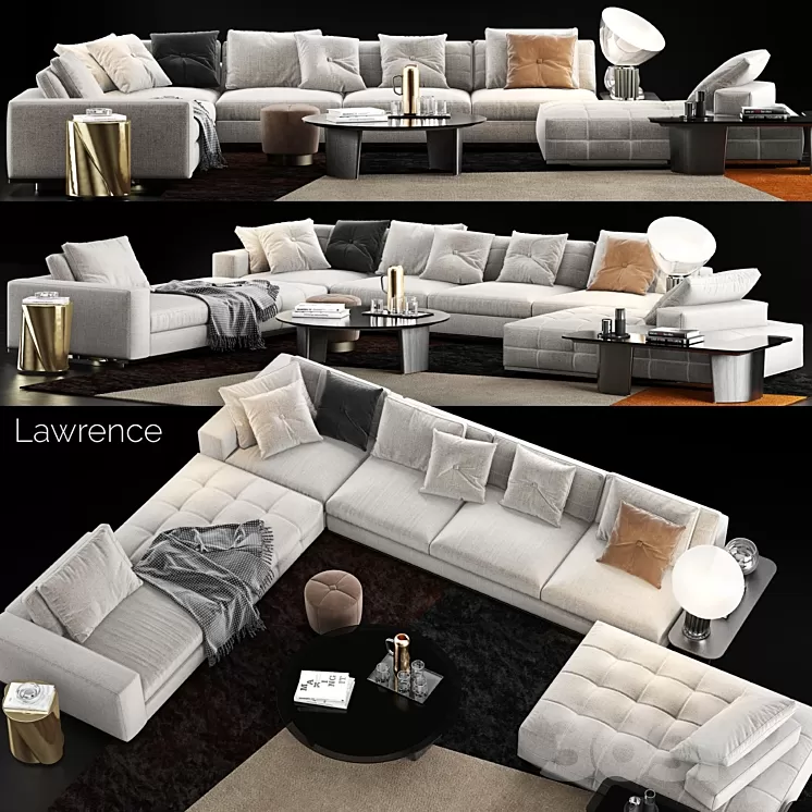 Minotti Lawrence Sofa 3D Model