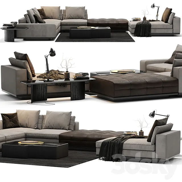 Minotti Lawrence Sofa A 3D Model
