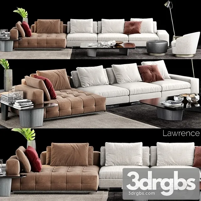 Minotti lawrence sofa_2 2 3D Model Free