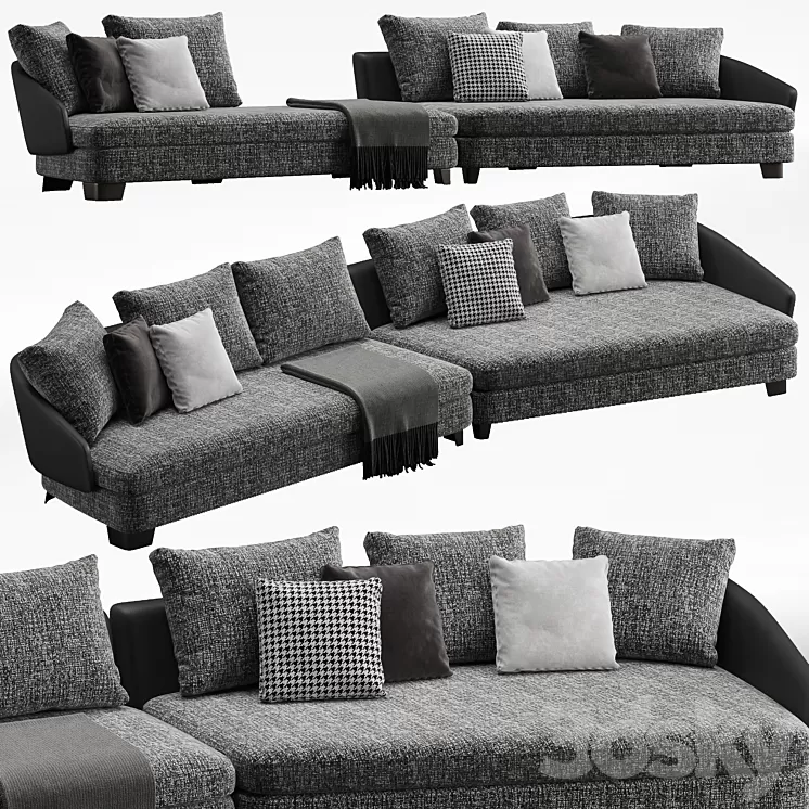 Minotti lawson sofa 3D Model Free