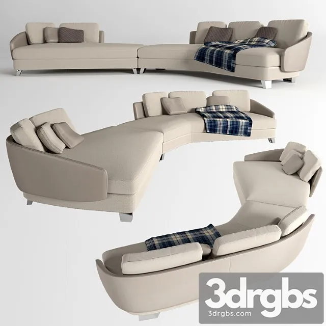 Minotti lawson sofa 4 3D Model Free
