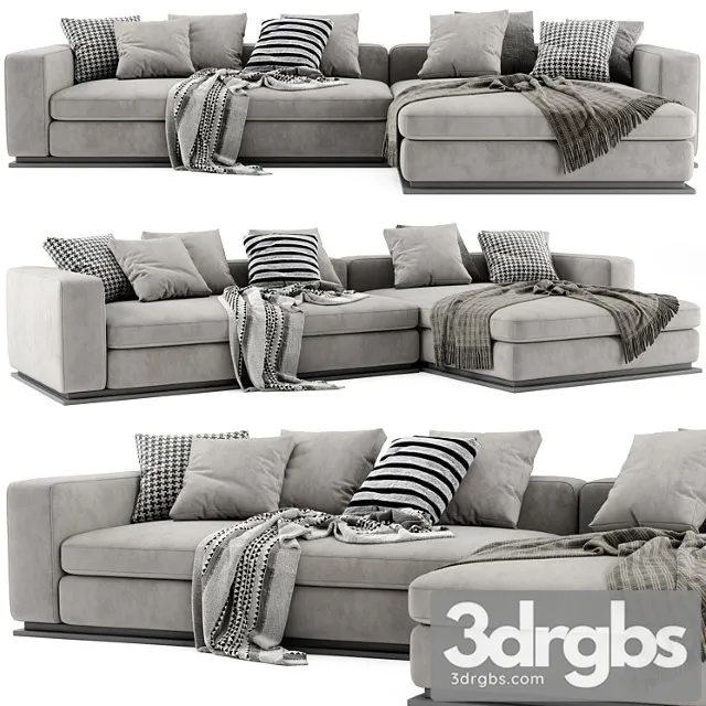 Minotti leonard chaise longue sofa