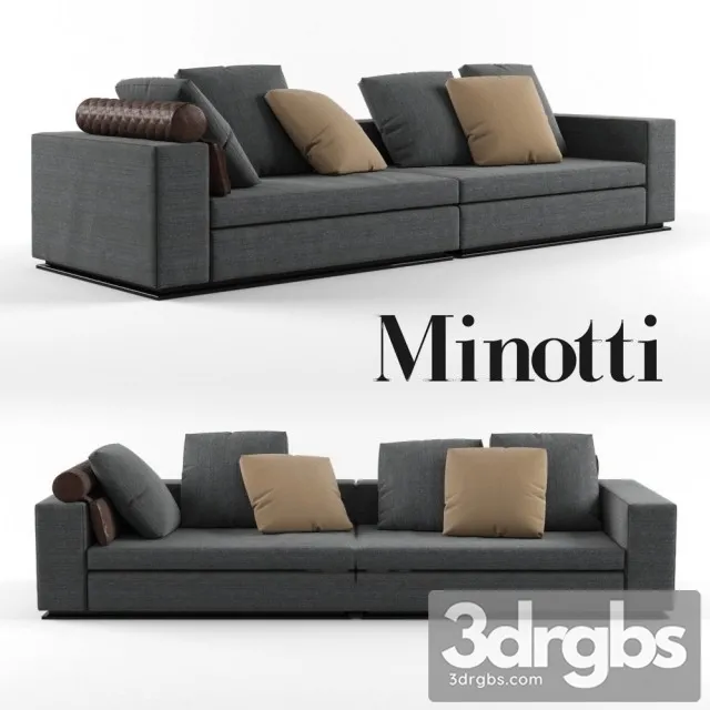 Minotti Leonard Sofa 02 3D Model Free
