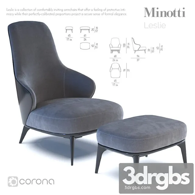 Minotti leslie 3D Model Free