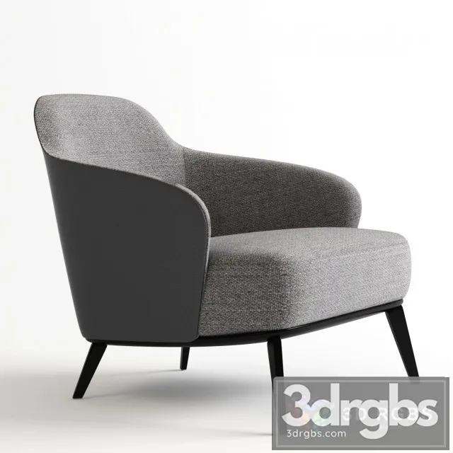 Minotti Leslie Armchair 3D Model Free