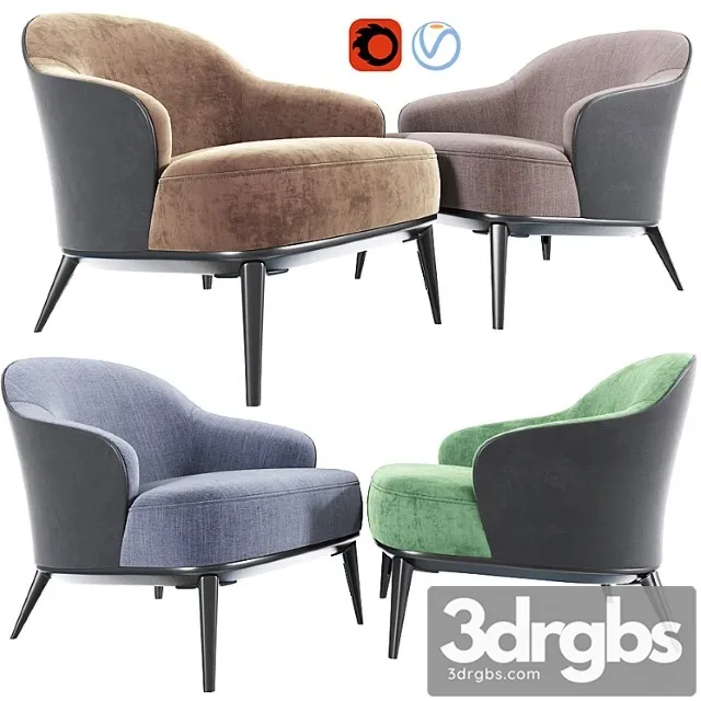 Minotti leslie armchair_2 3D Model Free