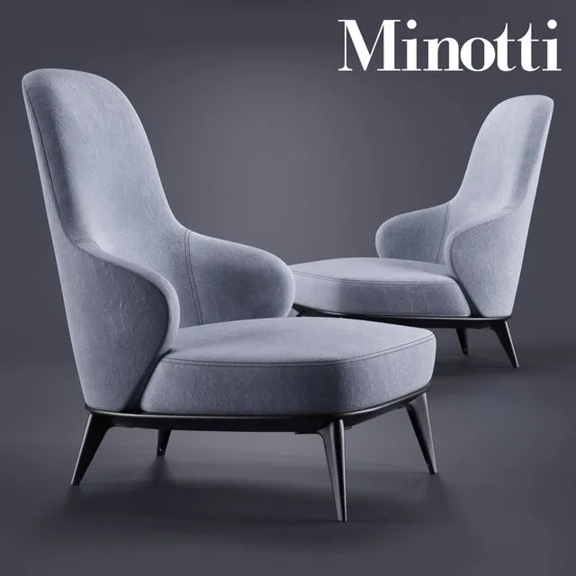 Minotti Leslie Bergere armchair 3D Model