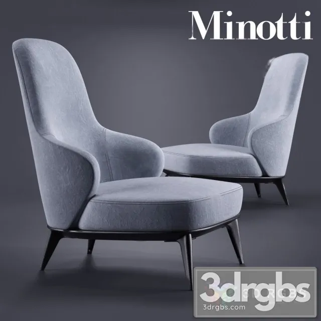 Minotti Leslie Bergere Armchair 3D Model Free