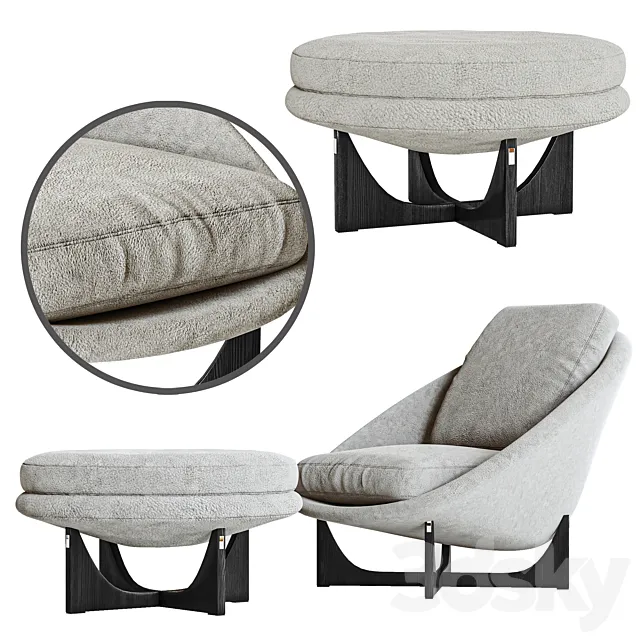 Minotti lido armchair 3DModel