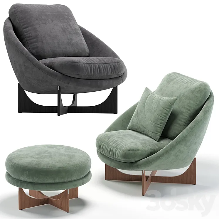Minotti Lido Armchair/Кресло Лидо 3D Model Free