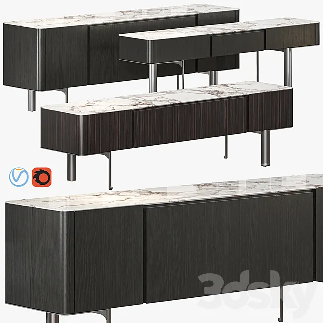 MINOTTI LOU SIDEBOARD 3D Model