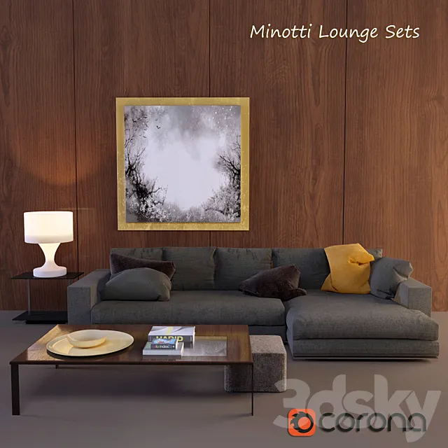 Minotti Lounge Sets 3D Model