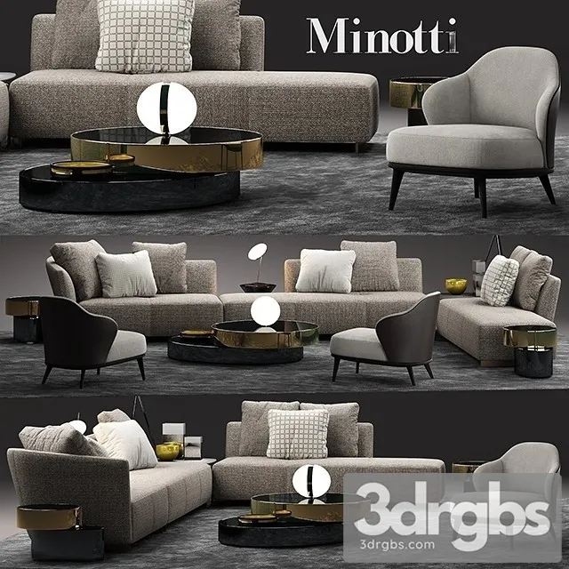 Minotti Lounge Seymour Sofa 3D Model Free
