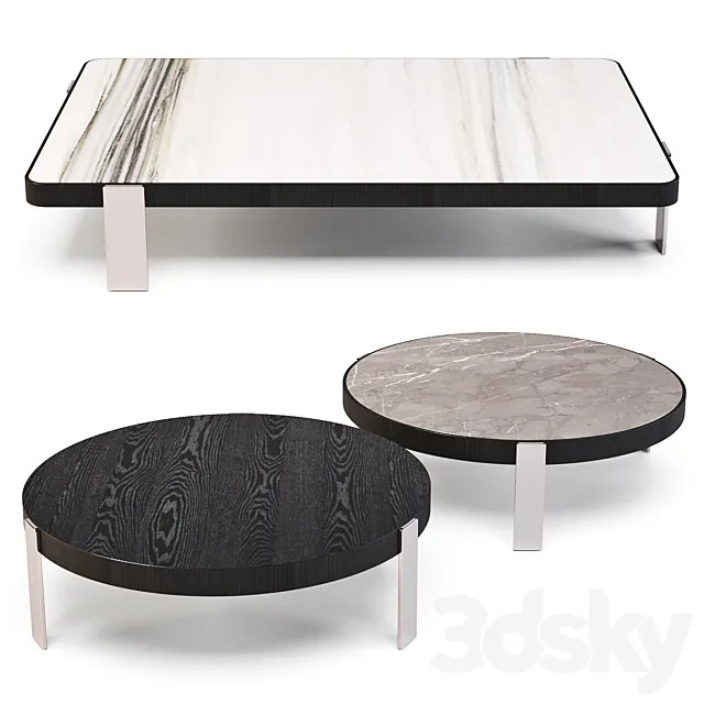Minotti: Mattia - Coffee Tables Set 01 Free Download