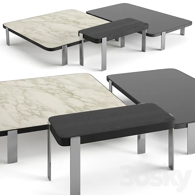 Minotti Mattia coffee tables set-1 3D Model
