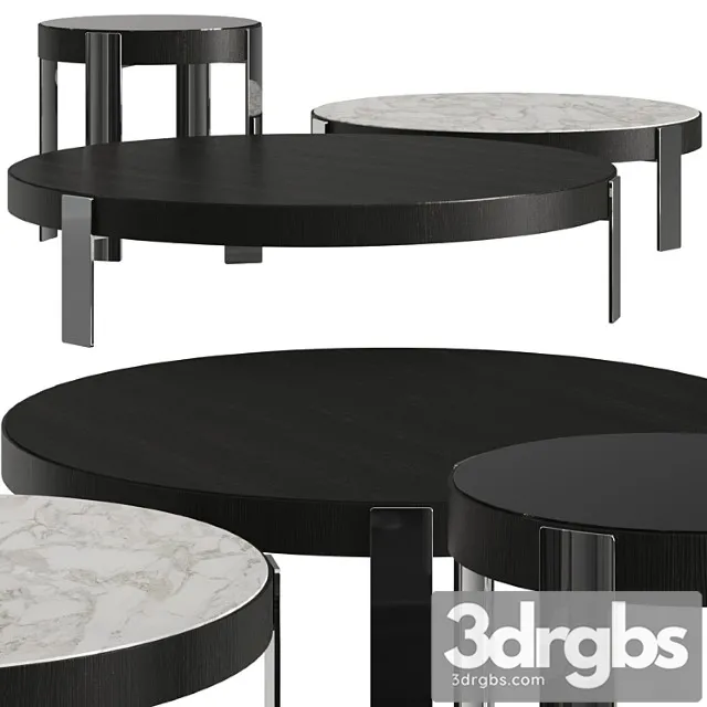 Minotti Mattia Round Coffee Tables 3D Model Free