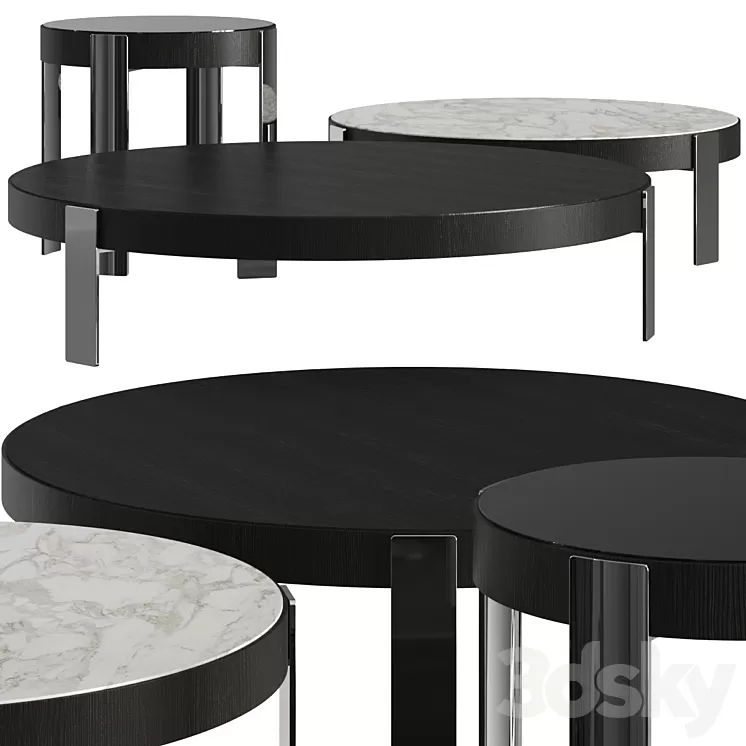 Minotti Mattia Round Coffee Tables 3D Model