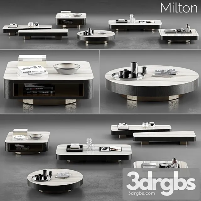 Minotti milton coffee tables 2 3D Model Free
