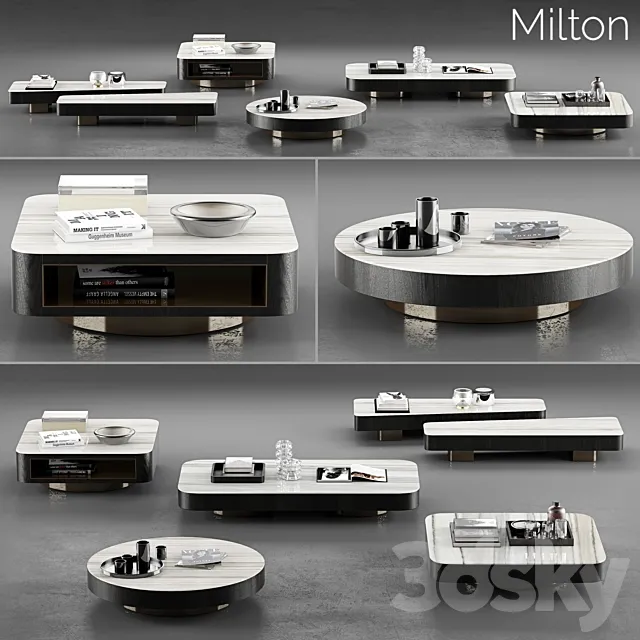 Minotti Milton Coffee Tables 3DModel